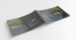 landscape open booklet, graphic design and cover