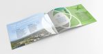 landscape open booklet graphic design for Schaumburg Showcase Book, featuring airport