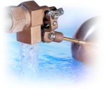 water and valve in action with graphic edge effects