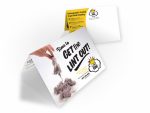 front and back of direct mail postcard design