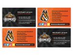 business card design for Schaumburg baseball team