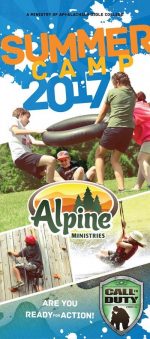 Christian camp brochure design, army theme