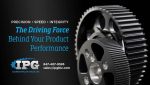 brochure cover design with pulley and gear