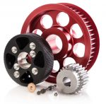 studio lighting of timing pulleys and gears