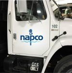 logo on truck side door
