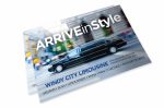 marketing postcard for Chicago limousine company