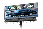 billboard ad design for limo company